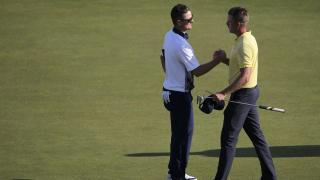 Golfers Henrik Stenson and Justin Rose